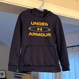 Under Armour Navy Hoodie with Yellow Logo
